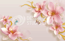 3D фотообои плотностью 240 гр/м2 Design Studio 3D Цветочная фантазия CF-018