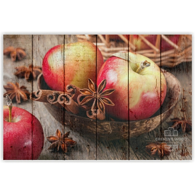 Картины Сладости и специи - 14 Яблоки с корицей, Сладости и специи, Creative Wood