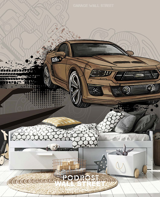 Фотообои в интерьере артикул Podrost 1, PODROST, Wall street Фотообои в интерьере артикул Podrost 1, PODROST, Wall street