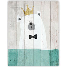 Панно с изображением медведя Creative Wood KIDS KIDS - 2 Мишка с короной