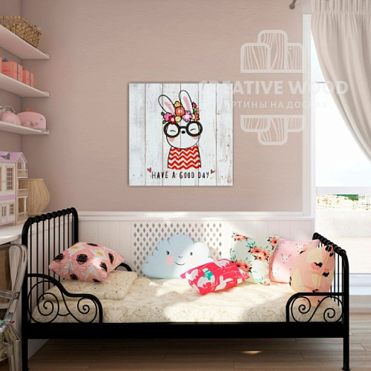 Картины в интерьере артикул KIDS - 18 Кролик, KIDS, Creative Wood