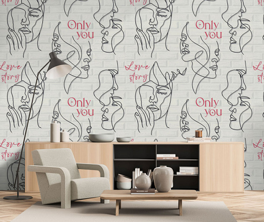 Обои в интерьере артикул 6063-00, Only you, Deco-Deco